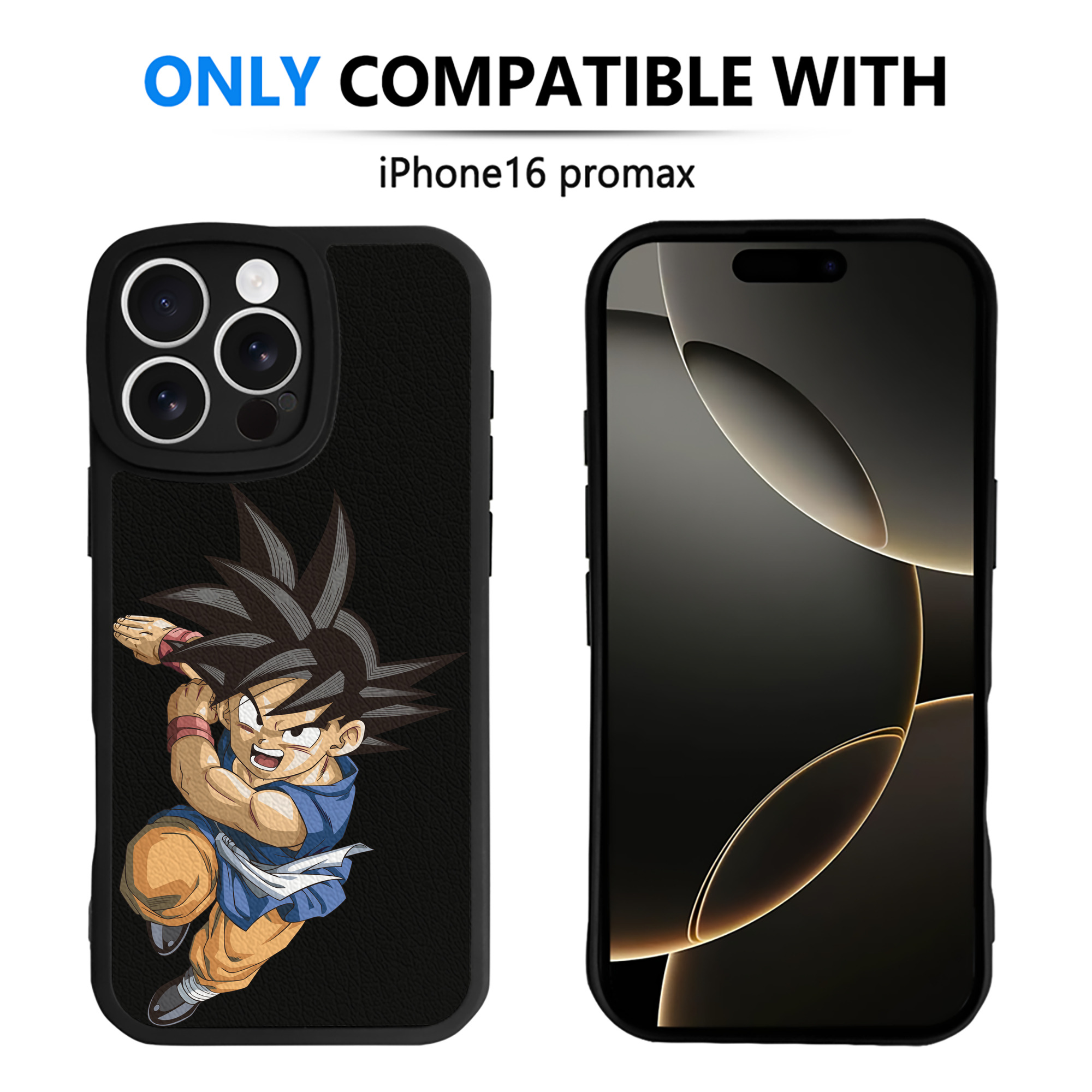 （画像用） ドラゴンボール 孫悟空（そん ごくう）Son Goku カカロット DRAGON BALL Kakarotto 【iPhone 16シリーズ対応】シリコンスマホケース（レザー調） 材質：シリコン